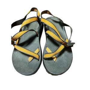 CHACO Black Yellow Z 2 Classic Adjustable Straps with Toe Loop Mens size 12
